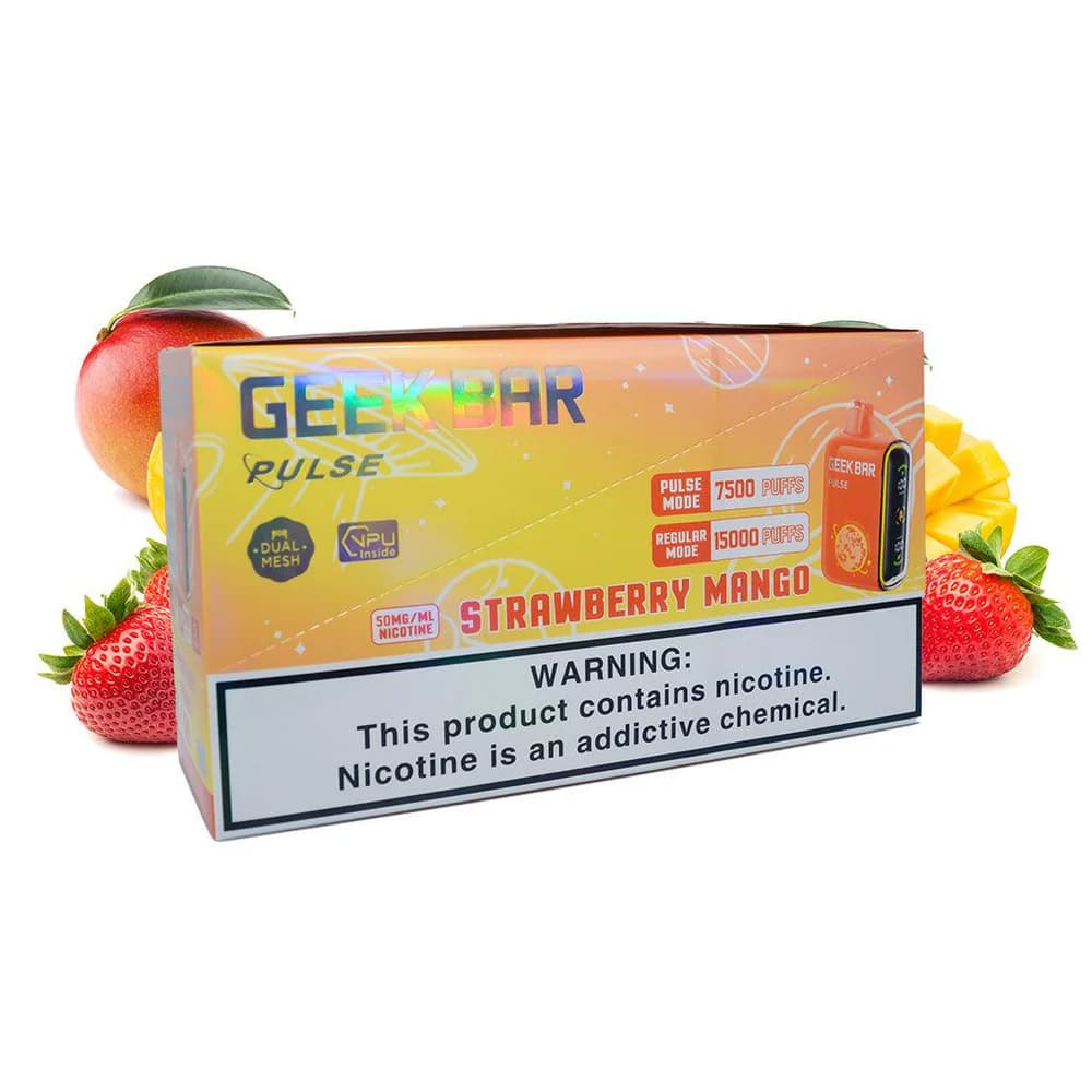 Geek Bar Pulse Strawberry Mango – 5 Pack Box Disposable Vape