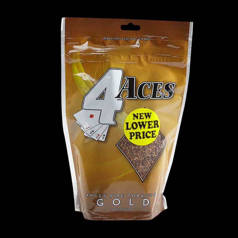 4 Aces Gold Pipe Tobacco - 16 oz (1 lb) Resealable Bag