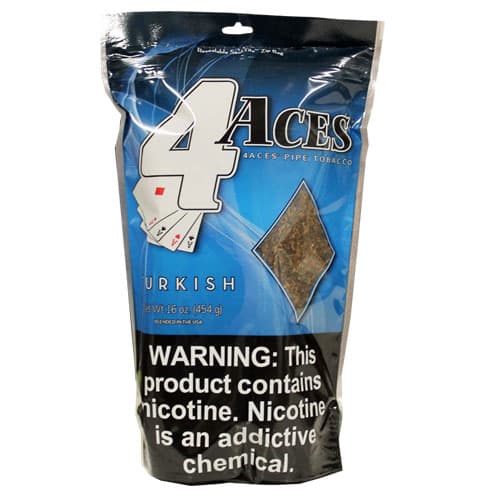 4 Aces Turkish Pipe Tobacco - 16 oz (1 lb) Resealable Bag