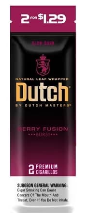Dutch Masters Foil Fresh Berry Fusion Cigarillos (30 Packs of 2)