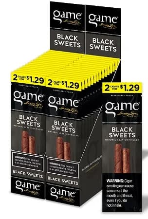 Game Vega Cigarillos Black Sweets Foil 30 Pouches of 2