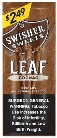 Swisher Sweets Leaf 10/3-ct Pack of 30 Cognac