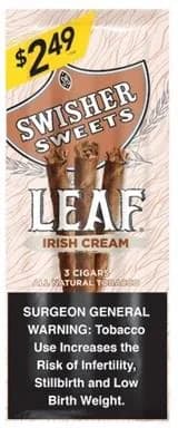 Swisher Sweets Leaf 10/3-ct Pack of 30 Irish Cream