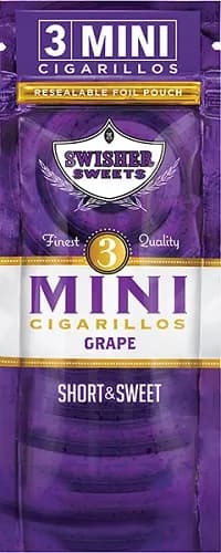 Swisher Sweets Mini Cigarillos Grape 15 Pouches of 3