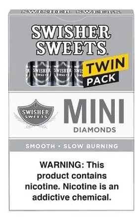 Swisher Sweets Mini Cigarillos Twin 20 Packs of 6 Cigars Diamonds
