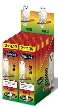 White Owl Cigarillos 30 Packs of 2 Cigars Mango