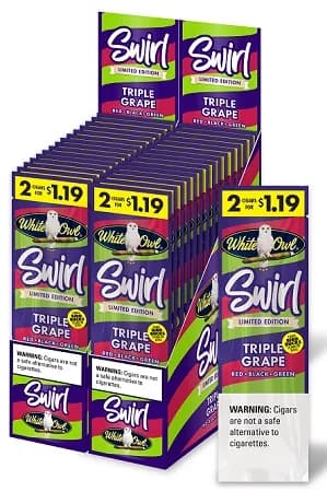 White Owl Cigarillos 30 Packs of 2 Cigars Triple Grape